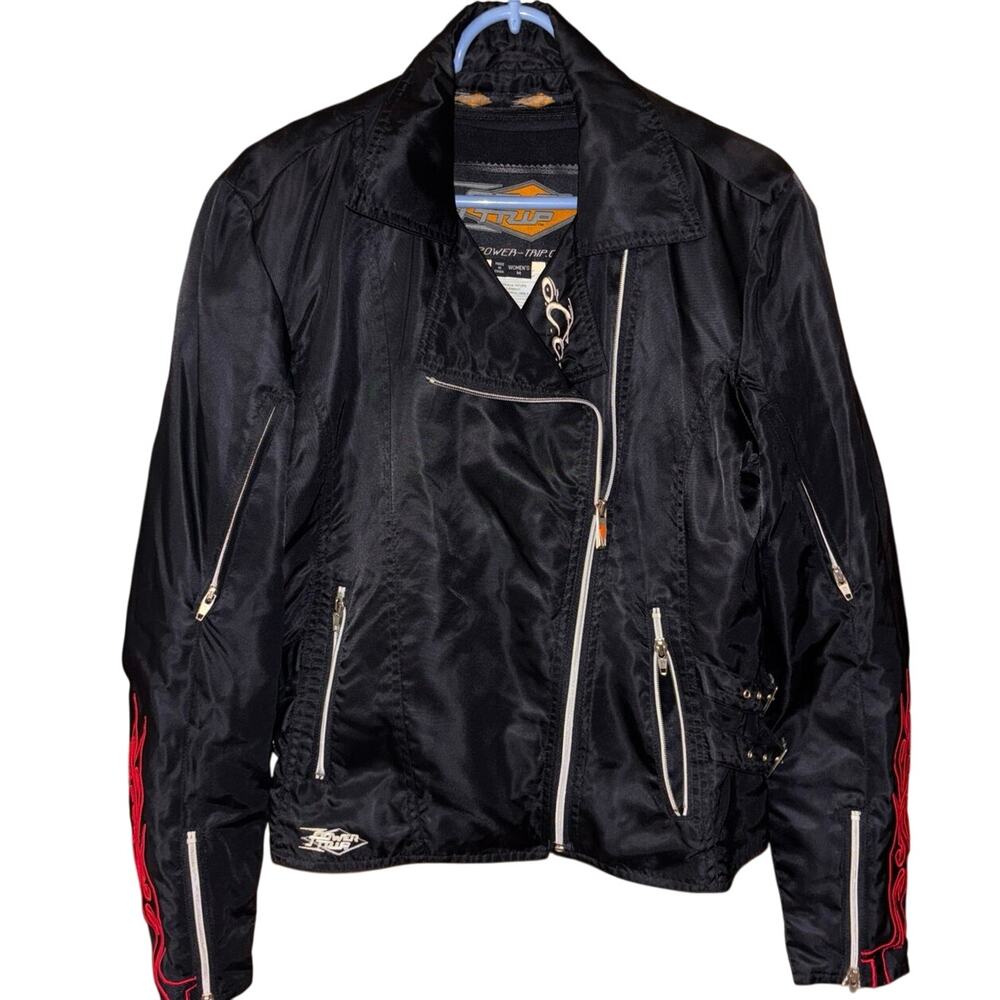 Power Trip women’s Orange County Choppers embroidered motorcycle jacket medium